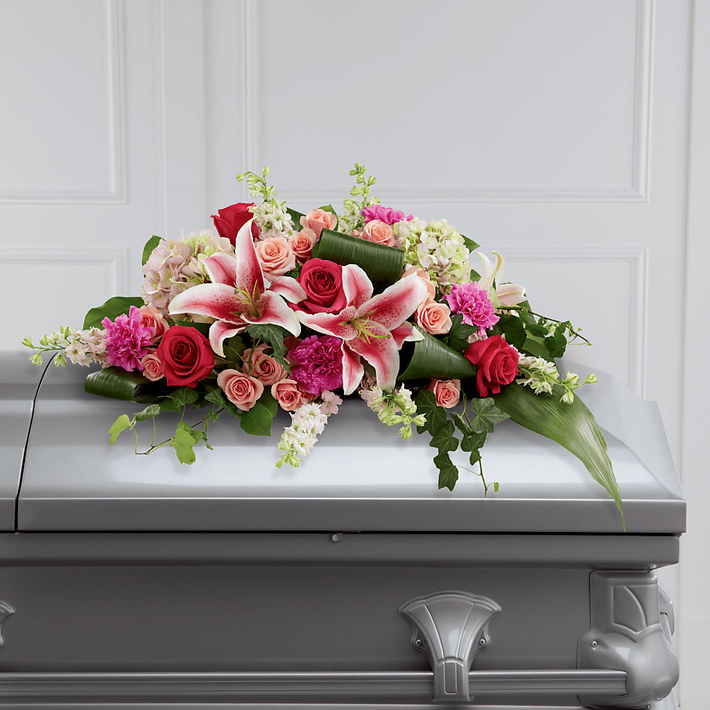 Splendid Grace Casket Spray – DE VARS-PHILLIPS FLORISTS & ANTIQUES, Hartford CT