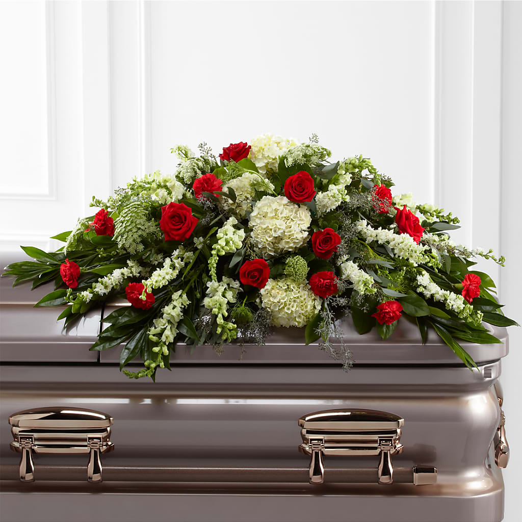 Sincerity Casket Spray – DE VARS-PHILLIPS FLORISTS & ANTIQUES, Hartford CT