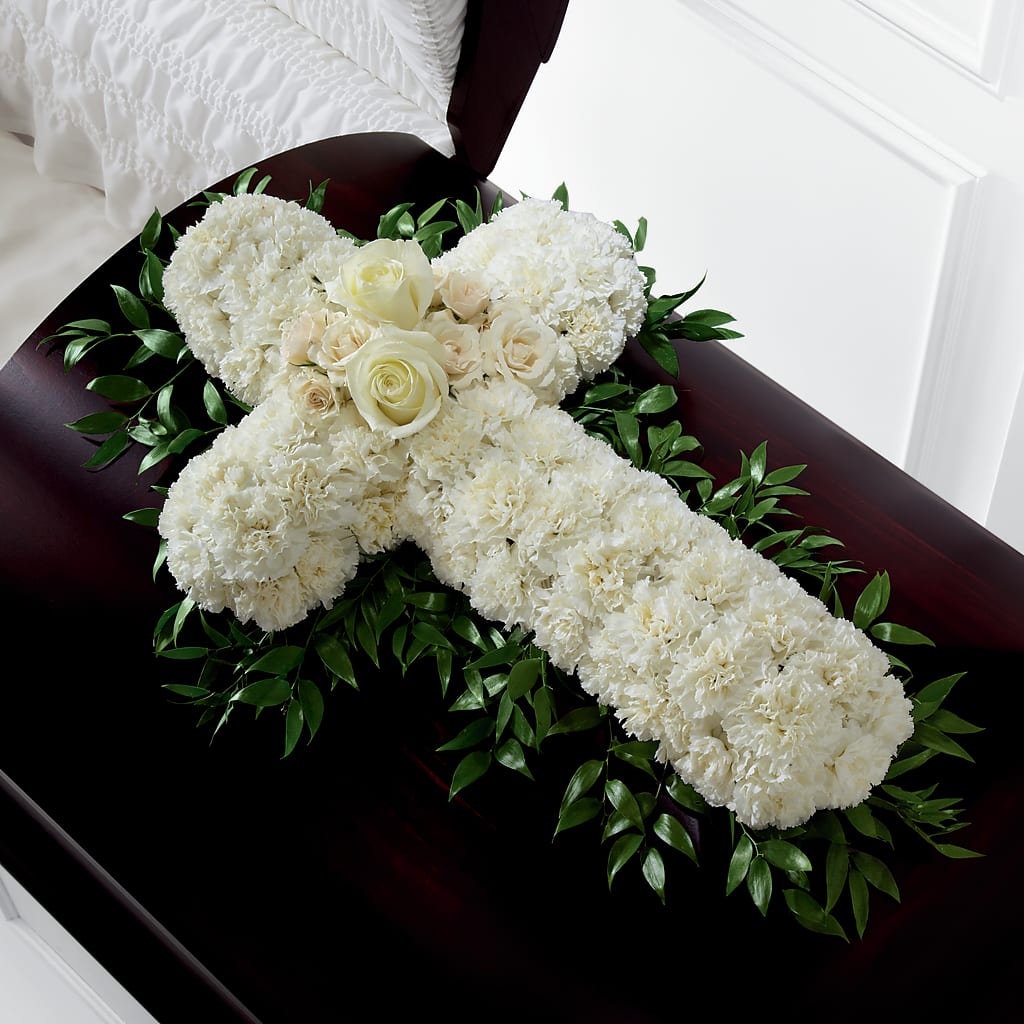 Peaceful Memories Casket Spray (Standard) – DE VARS-PHILLIPS FLORISTS & ANTIQUES, Hartford CT