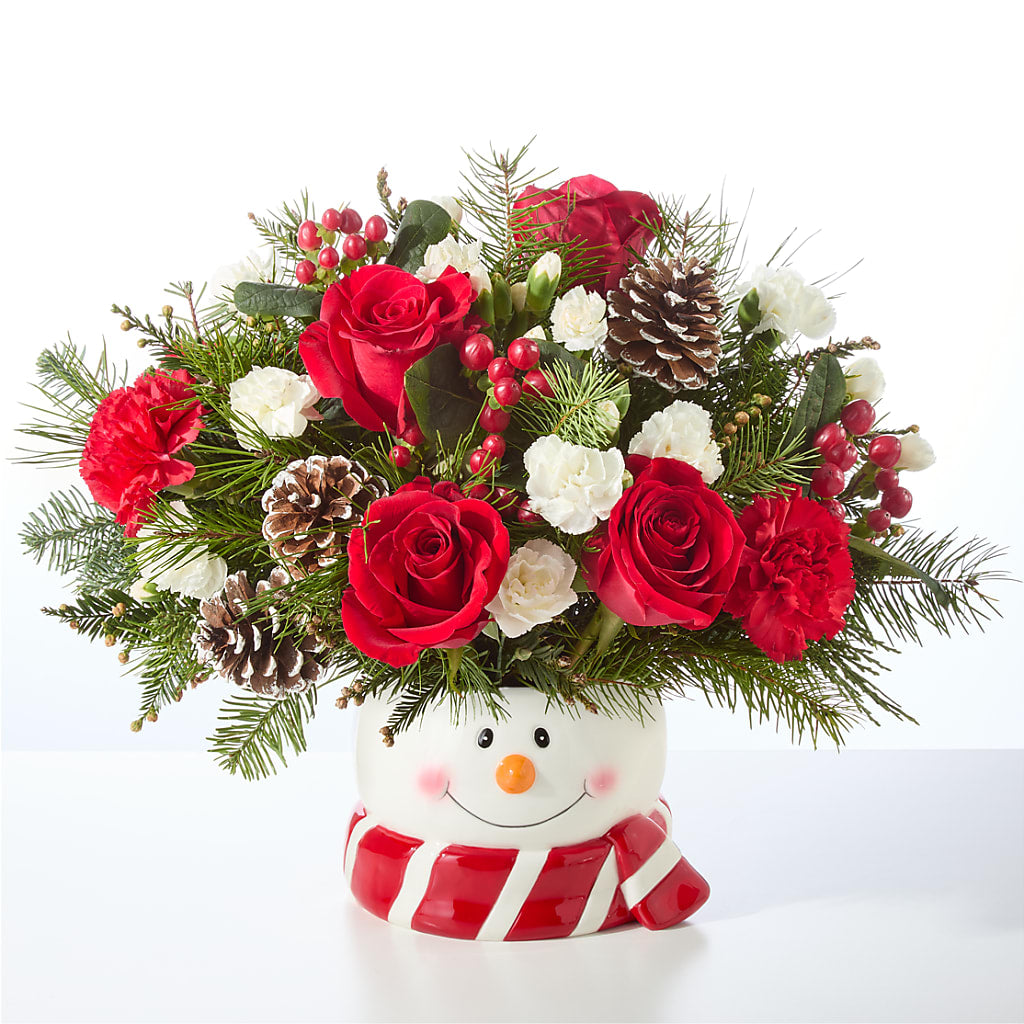 Jolly Snowman Bouquet – DE VARS-PHILLIPS FLORISTS & ANTIQUES, Hartford CT