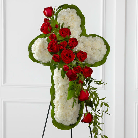 Floral Cross Easel – DE VARS-PHILLIPS FLORISTS & ANTIQUES, Hartford CT