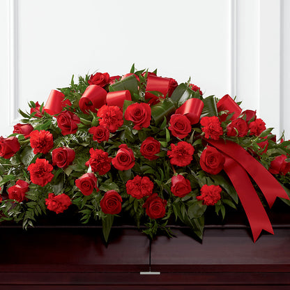 Tribute of Life Casket Spray – DE VARS-PHILLIPS FLORISTS & ANTIQUES, Hartford CT