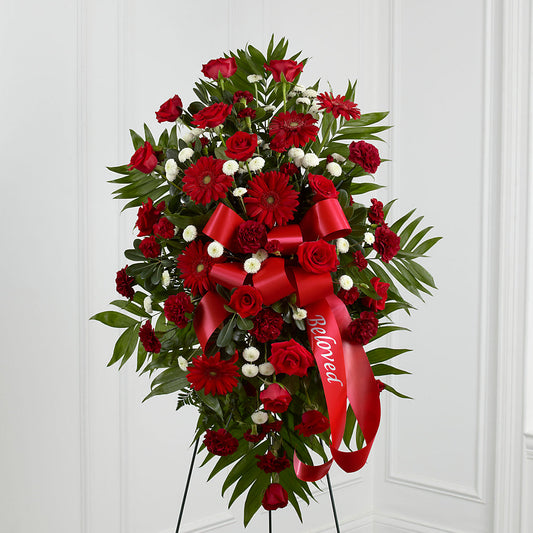 Treasured Memories Standing Spray – DE VARS-PHILLIPS FLORISTS & ANTIQUES, Hartford CT