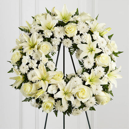 Treasured Tribute Wreath – DE VARS-PHILLIPS FLORISTS & ANTIQUES, Hartford CT