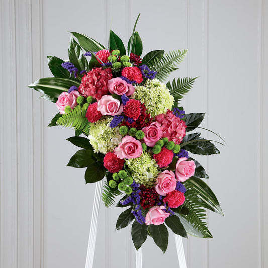 Refreshing Mix Standing Spray – DE VARS-PHILLIPS FLORISTS & ANTIQUES, Hartford CT
