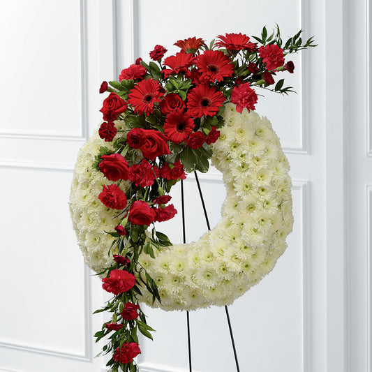 Graceful Tribute Wreath – DE VARS-PHILLIPS FLORISTS & ANTIQUES, Hartford CT