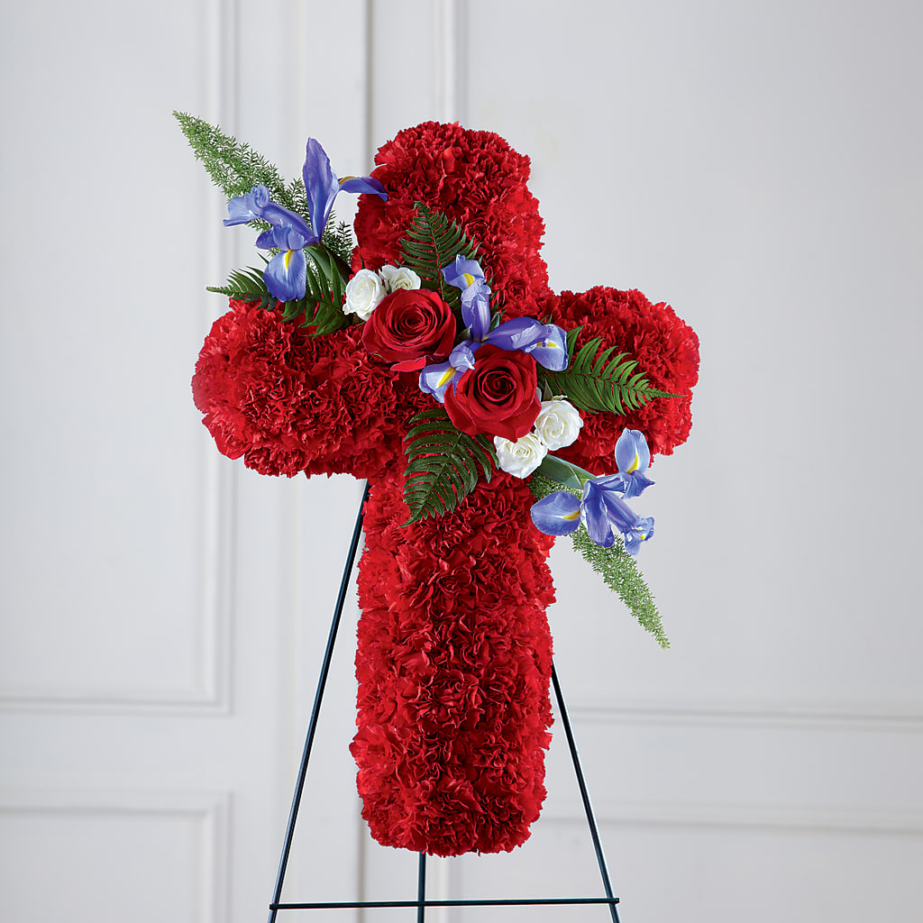 Faithful Hero Floral Cross – DE VARS-PHILLIPS FLORISTS & ANTIQUES, Hartford CT