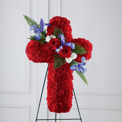 Faithful Hero Floral Cross – DE VARS-PHILLIPS FLORISTS & ANTIQUES, Hartford CT