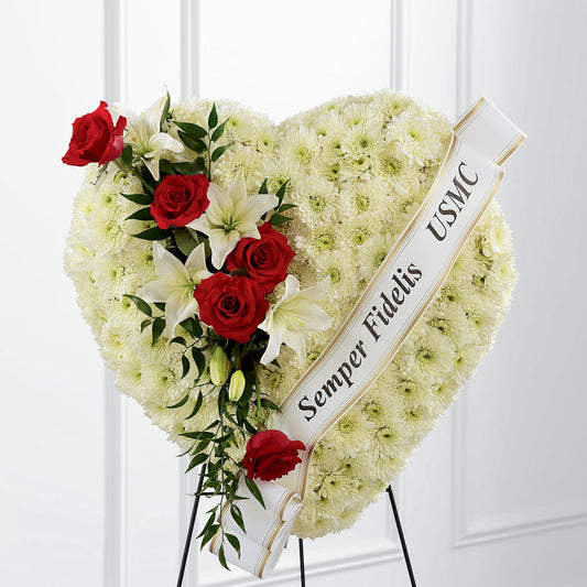 Heartfelt Hero Standing Heart – DE VARS-PHILLIPS FLORISTS & ANTIQUES, Hartford CT