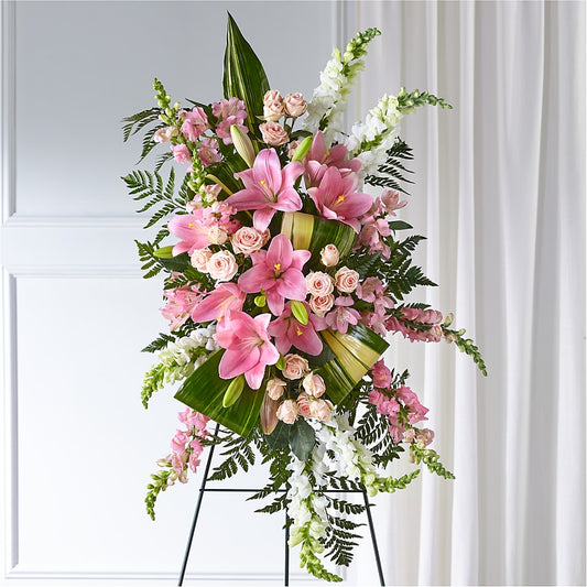 Elegant Embrace Standing Spray – DE VARS-PHILLIPS FLORISTS & ANTIQUES, Hartford CT