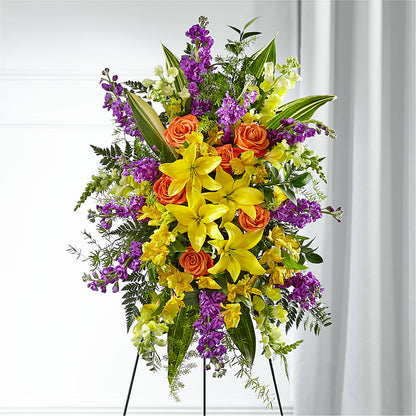 Thoughtful Prayers Standing Spray – DE VARS-PHILLIPS FLORISTS & ANTIQUES, Hartford CT