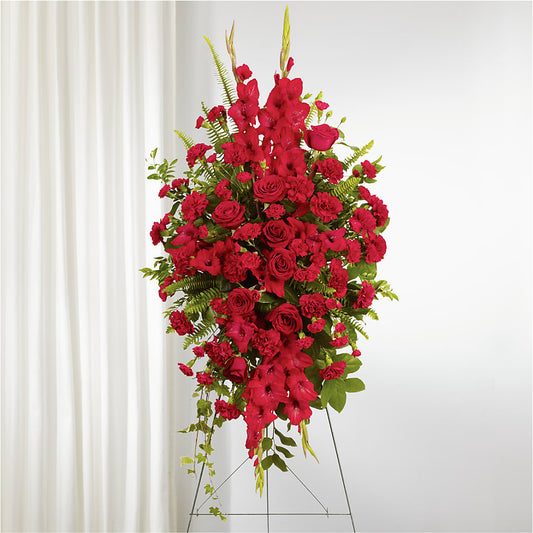 From the Heart Standing Spray – DE VARS-PHILLIPS FLORISTS & ANTIQUES, Hartford CT