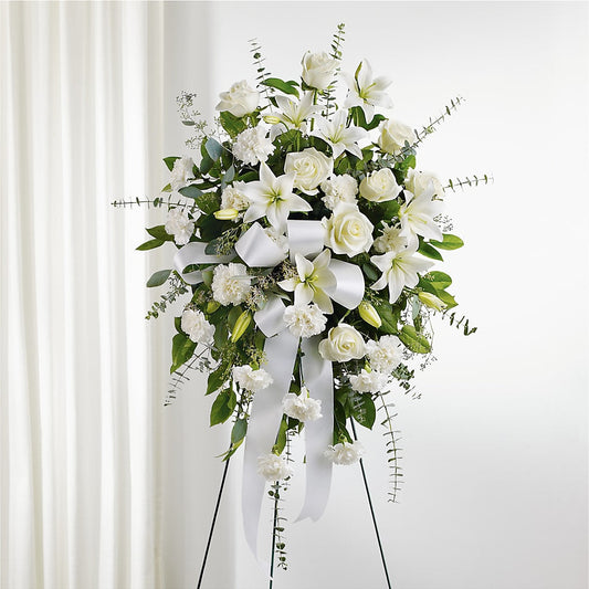 With Care Standing Spray – DE VARS-PHILLIPS FLORISTS & ANTIQUES, Hartford CT