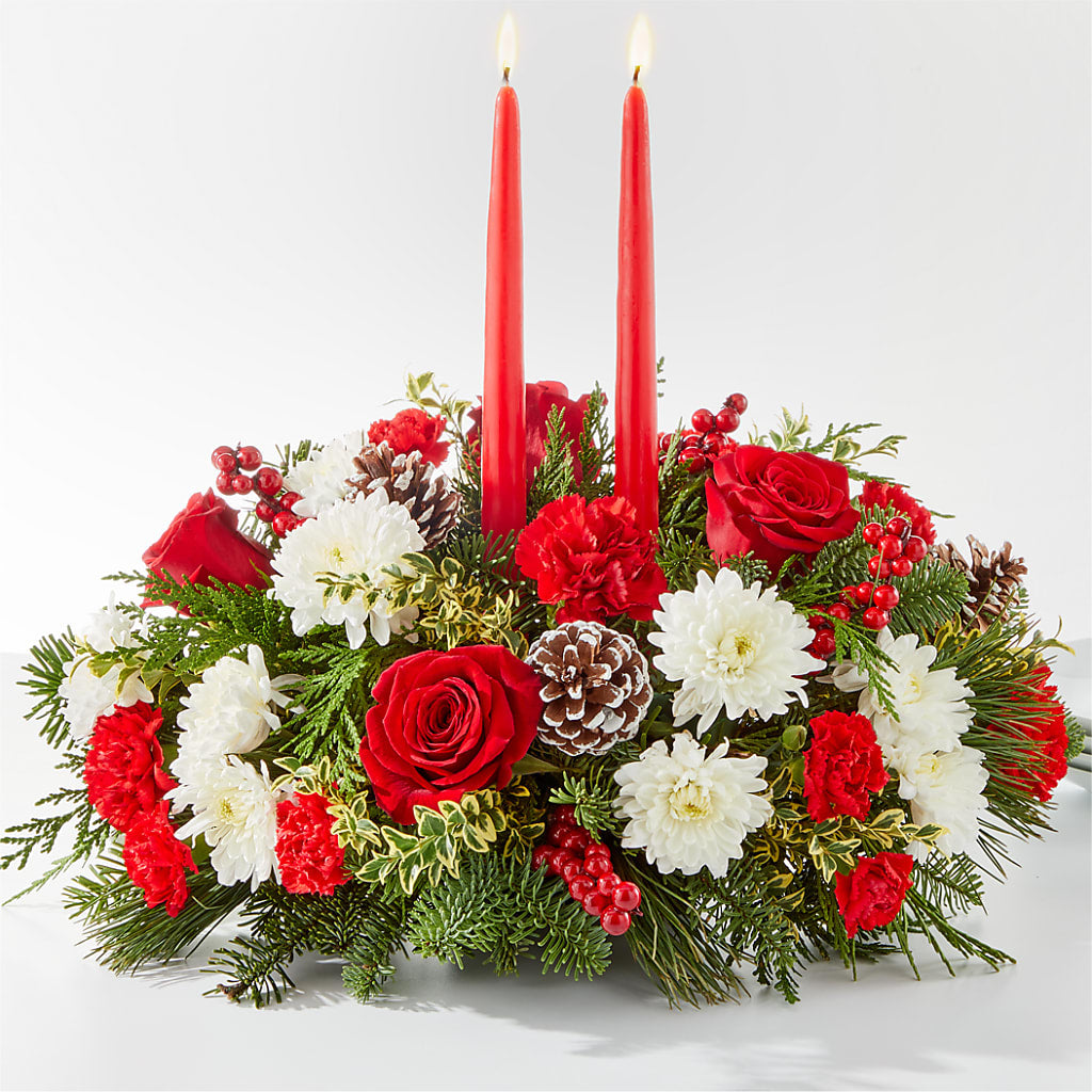 Holiday Soiree Centerpiece – DE VARS-PHILLIPS FLORISTS & ANTIQUES, Hartford CT
